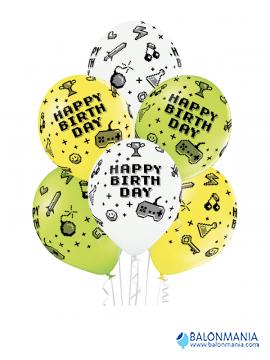 GAMER BIRTHDAY baloni pastel premium 6 kom.