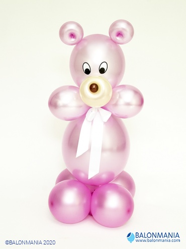 Balon dekoracija "Medvjedić Pink " standardna