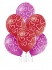 Metalik baloni crveni i rozi SRCA  6 kom.