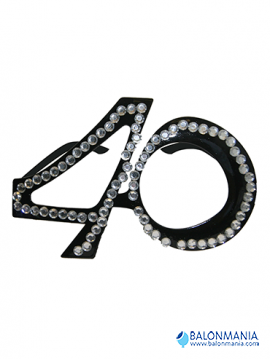 Party naočale za 40. rođendan s crno dijamantnim okvirom 