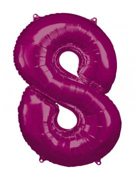 Balon 8 roza številka