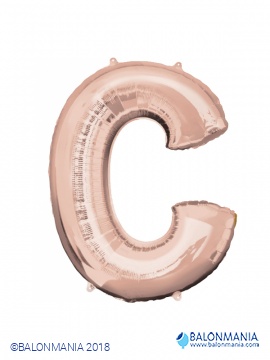 Balon C rose gold črka