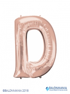 Balon D rose gold črka