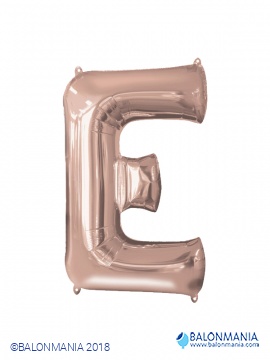 Balon E rose gold črka