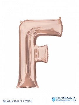 Balon F rose gold črka