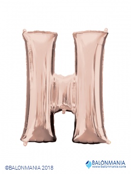 Balon H rose gold črka