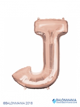 Balon J rose gold črka