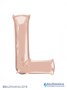 Balon L rose gold črka