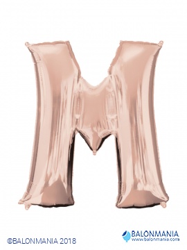 Balon M rose gold črka