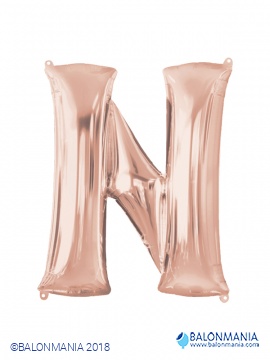 Balon N rose gold črka