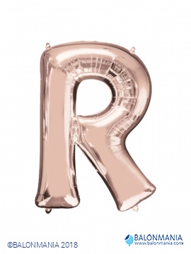 Balon R rose gold črka