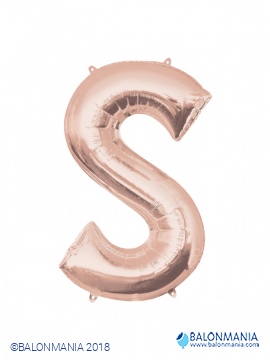Balon S rose gold črka