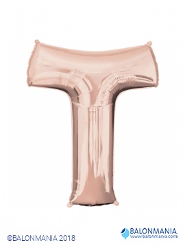Balon T rose gold črka
