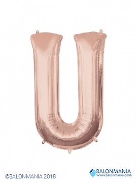 Balon U rose gold črka