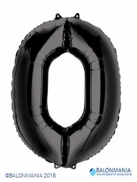 Balon 0 črni številka