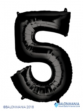 Balon 5 črn številka