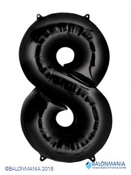 Balon 8 črn številka