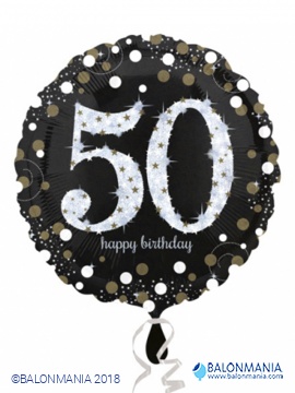 Balon 50 rojstni dan srebrni