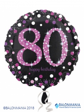 Balon 80 rojstni dan roza