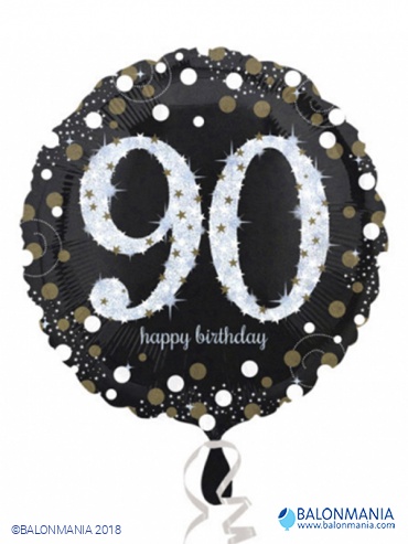 Balon 90 rojstni dan srebrni
