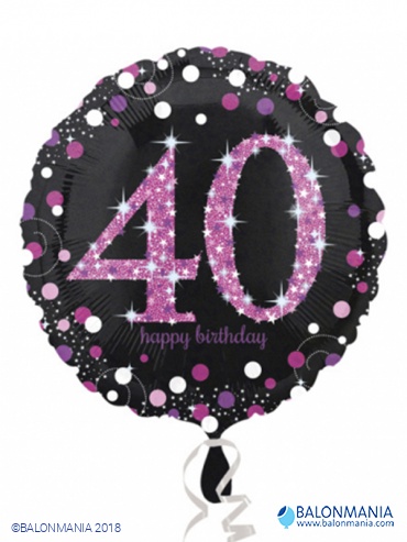 Balon 40 rojstni dan roza