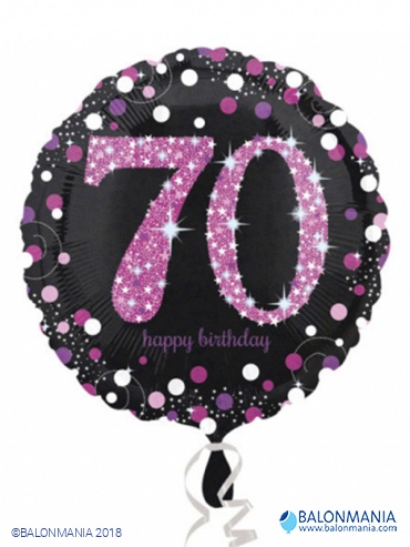 Balon 70 rojstni dan roza