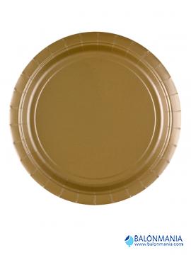 Krožniki zlati papirnati (8 kom)