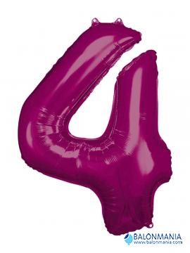Balon 4 roza številka