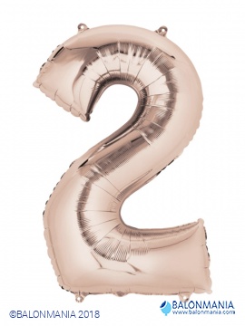 Balon2 rose gold številka