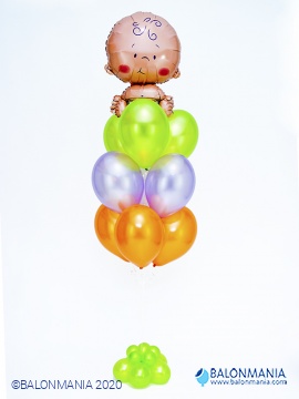 Šopek JUMBO iz balonov "Dobrodošel dojenček"