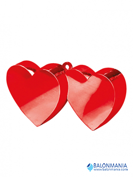 Balonska utež dvojno srce rdeče, 170g (1 kom)