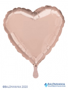 Balon Rose gold srce 