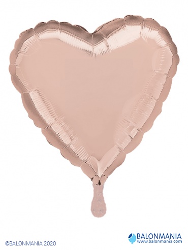 Balon Rose gold srce 