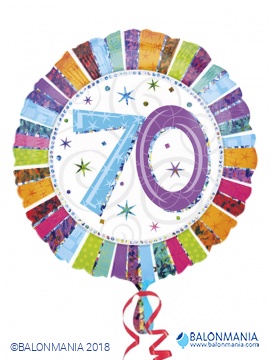 Balon 70 rojstni dan večbarvni