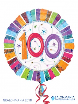 Balon 100 rojstni dan večbarvni