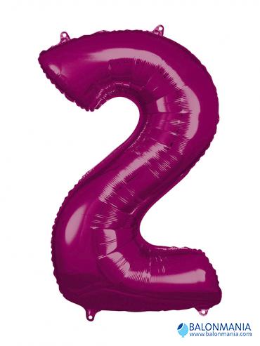 Balon 2 roza številka