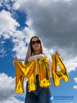 BALON ČRKA MINI ZLATA