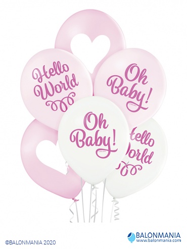 Balon rojstvo punčka, (6 kom)