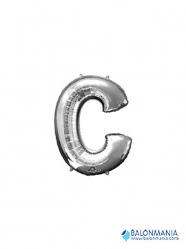 Balon C srebrni mini