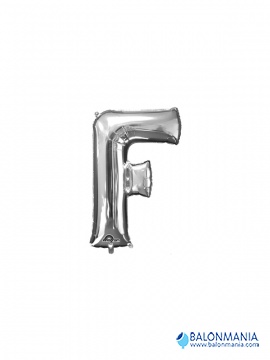 Balon F srebrni mini