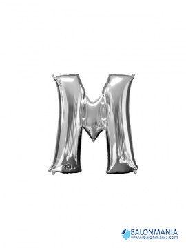 Balon M srebrni mini
