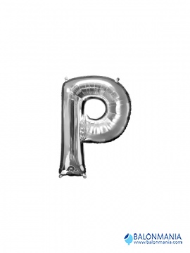 Balon P srebrni mini