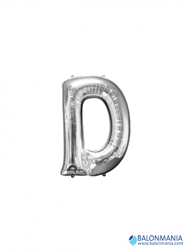 Balon D srebrni mini