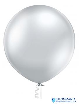 Balon glossy lateks srebrni 60cm