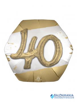 Balon 40 rojstni dan zlat