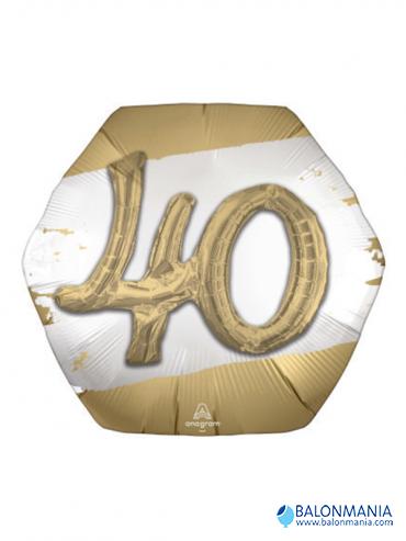 Balon 40 rojstni dan zlat