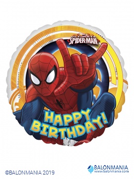 Balon Spiderman happy birthday