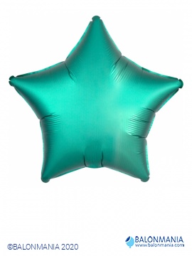 Balon iz folije - zelena Satin zvezda