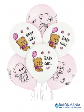 Balon Punčka rojstvo, lateks (6 kom)