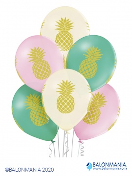 Balon Ananas, lateks (6 kom)